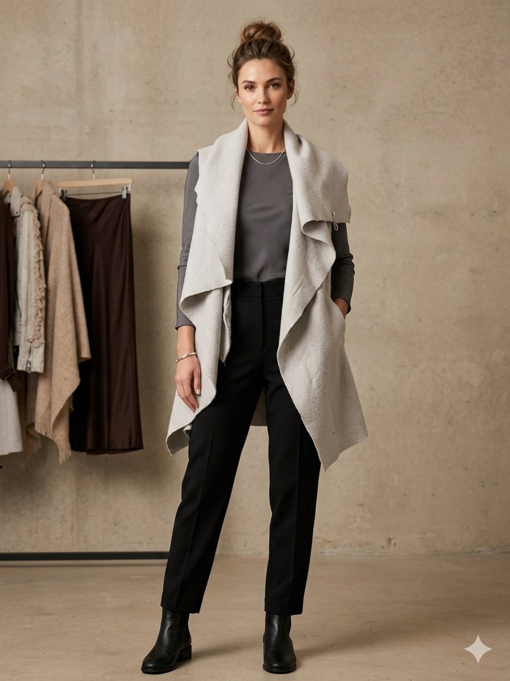 Transition Seasons Waterfall Wool Vest